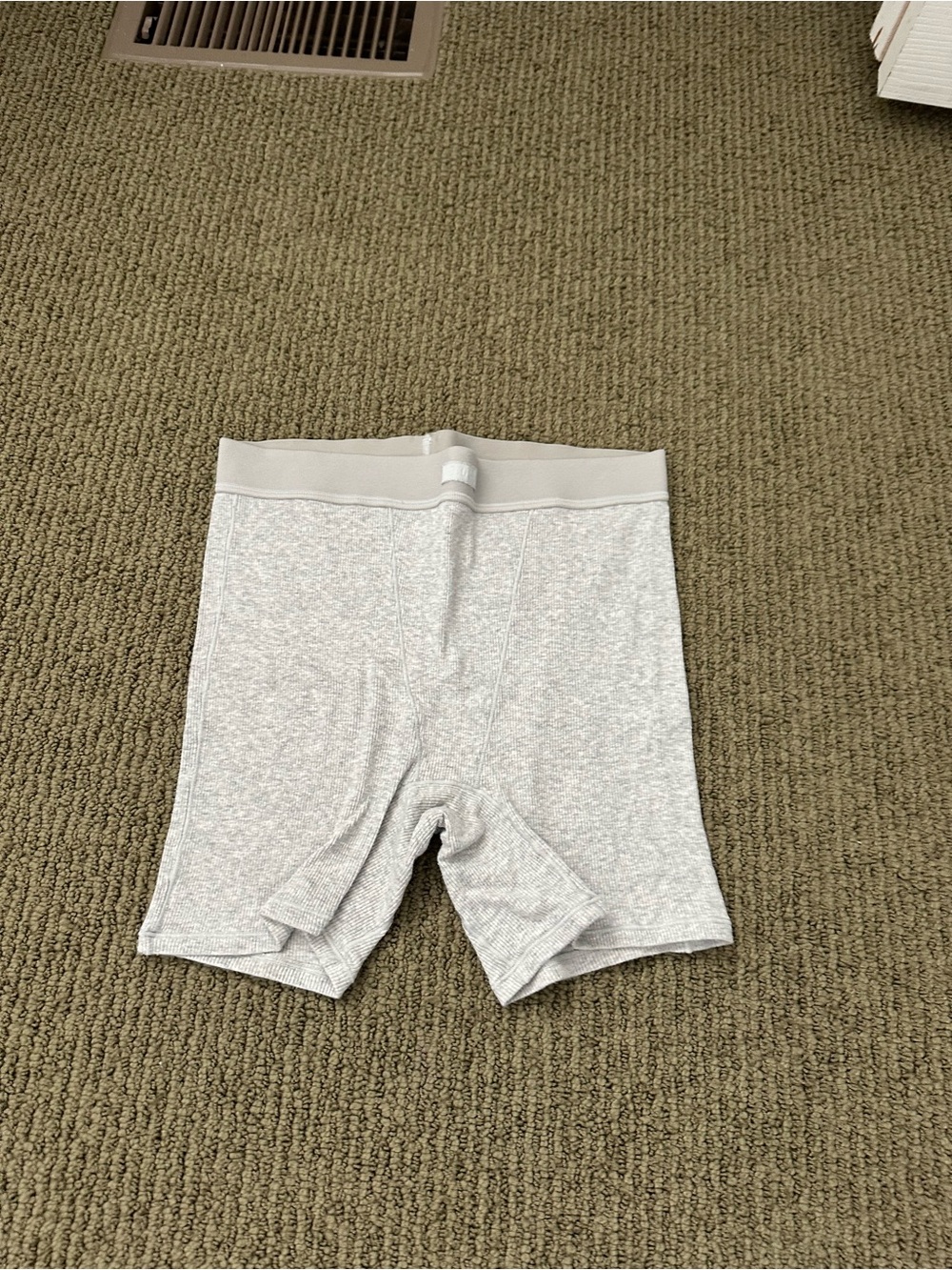 SKIMS Light Gray Ribbed Boxer Briefs